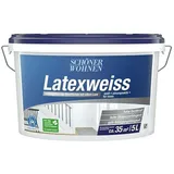 SCHÖNER WOHNEN-Farbe Latexfarbe Latexweiß  (Weiß, Seidenglänzend, 5 l, Konservierungsmittelfrei)