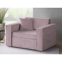 Beautysofa Schlafsofa Dave, mit Relaxfunktion, Bettkasten, modernes Einzelsofa aus Cordstoff rosa