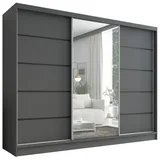 A&J MöbelLand Schiebetürenschrank AURELIA 2 200 x 0 x 0 cm Grau