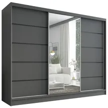 A&J MöbelLand Schiebetürenschrank AURELIA 2 200 x 0 x 0 cm Grau