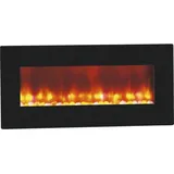 demotex gmbh Luxus LED Wandkamin Glas, Metall 98 x 45 cm Schwarz