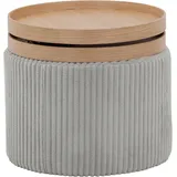 SalesFever Beistelltisch »Coffeetable in minimalistischer Optik« Bewegliche Tabletts trifft modernen Cordbezug grau