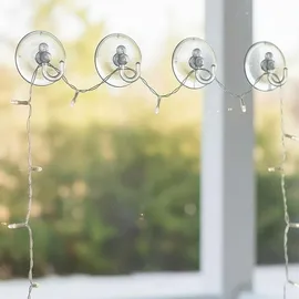 Spetebo Lichtervorhang Kunststoff wasserdicht Weiß