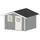 Weka Gartenhaus 123 3,01 x 2,05 m grau