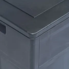 vidaXL Garten-Aufbewahrungsbox 320 L 1-tlg. schwarz