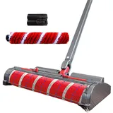 LIVINGTON Voom Spar-Set - Kabelloser Turbo-Akku-Besen inkl. Zusatzakku & Ersatzbürste - elektrischer Besen - Selbstreinigende Anti-Clog-Bürstenrolle - Kehrbesen - rund 1kg leicht