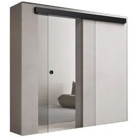 doporro Glasschiebetür rechts 77,5 x 205 cm Schwarz/Transparent
