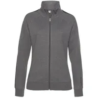 bench. loungewear Sweatjacke Damen anthrazit-meliert-schwarz Gr.56/58