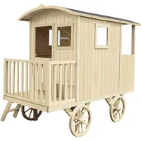Soulet Stelzenhaus Carry Natur mit 4 Rädern 155 cm