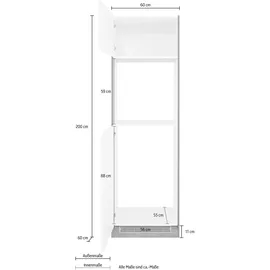kochstation Kühlumbauschrank KS-Virginia 200 x 60 x 60 cm Beige