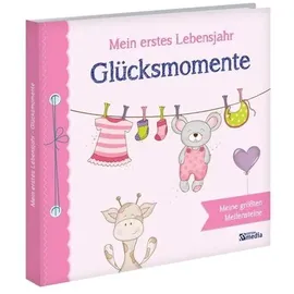 Media Verlag Babyalbum: Mein erstes Lebensjahr - Glücksmomente. Rosa