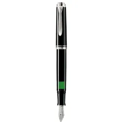 Pelikan Souverän® 405, Schwarz, Integriertes Befüllsystem, Harz, Gold/Rhodium, F