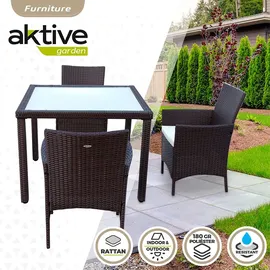 Aktive Rattan Set 5-tlg. Schwarz