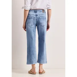 STREET ONE High Waist Wide Leg Jeans, im Loose Fit light Blue wash, 34 - 34W / 26L