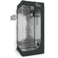 RoyalRoom® - Growzelt 80x80x180 cm - Indoor Gewächshaus - Starker Bezug, Waschbar, Lichtdicht - Rohrstärke 19 mm, Robuster Reißverschluss - Growbox, Grow Tent, Grow Zelt, Grow Box, Pflanzzelt C80
