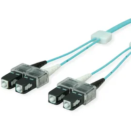 EasyLan LWL-LED-Patchkabel duplex 50/125μm OM3, SC/SC, türkis, 3 m