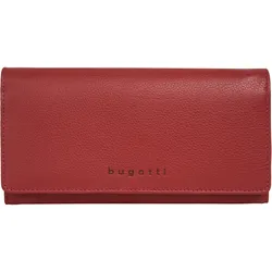 Geldbörse BUGATTI "MIRA", rot, Leder, unifarben, leicht glänzend, casual,elegant, Kleinlederwaren, echt Leder