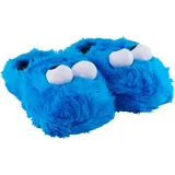 UNITED LABELS Slipper - Krümelmonster 3D Plüsch Pantoffeln Cookie Monster Blau, Größe:35-37