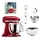 KitchenAid Artisan 5KSM175 Liebesapfel Rot Glasset mit Glasschüssel