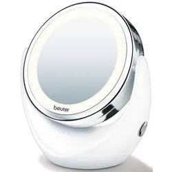 BEURER Kosmetikspiegel »BS 49 beleuchteter Kosmetikspiegel mit LED-Licht«, Mit 5-fach Vergrößerung für die Hautpflege und Beauty-Routine BEURER .