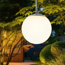 Expo Börse Außenleuchte Kunststoff D 20 cm H 75 cm 4x LED warmweiß weiß