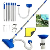 Pool Bodensauger mit Teleskopstange 2.3M, Poolsauger für Sandfilteranlage mit 3.5M Einziehbarer Schlauch Ø38mm, Poolsauger Staubsauger, Pool Reiniger Sauger, Poolreiniger Set, für Spas, Whirlpools