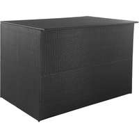 Prolenta Premium Gartenbox Schwarz 150x100x100 cm Poly Rattan