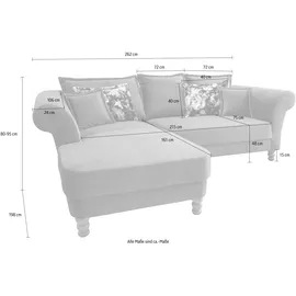 Home Affaire Eckcouch Polyester 2-Sitzer Dunkelgrün