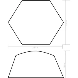 vidaXL Pool-Zelt 590x520x250 cm Blau