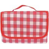 Rubu22a Picknickdecke Oxford-Stoff 200x200cm, Stranddecke Wasserdicht Sandfrei Outdoor Decke Waschbar XXL Picknickdecken, Faltbar Strandmatte mit Schultergurt, ideal für Strand Park (rot)