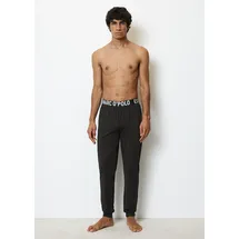 Marc O'Polo Loungehose MARC O'POLO "Mix N Match Cotton", Herren, Gr. M, N-Gr, schwarz, Jersey, Obermaterial: 100% Baumwolle, lang, Hosen Loungehose, Logo-Bund elastisch, Baumwolle, bequem