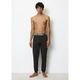 Marc O'Polo Loungehose MARC O'POLO "Mix N Match Cotton", Herren, Gr. M, N-Gr, schwarz, Jersey, Obermaterial: 100% Baumwolle, lang, Hosen Loungehose, Logo-Bund elastisch, Baumwolle, bequem