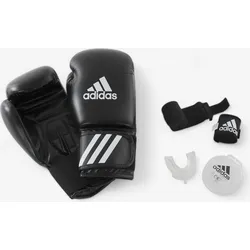 Box-Set Einsteiger Handschuhe Bandagen Mundschutz SCHWARZ|WEISS 8 OZ