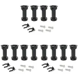 Emuca Sockelfuß höhenverstellbar für Küche oder Bad, Satz aus 4 möbelfüße verstellbar mit Montagezubehör, H 150mm, Schwarz, H 150 mm (Packung mit 3)