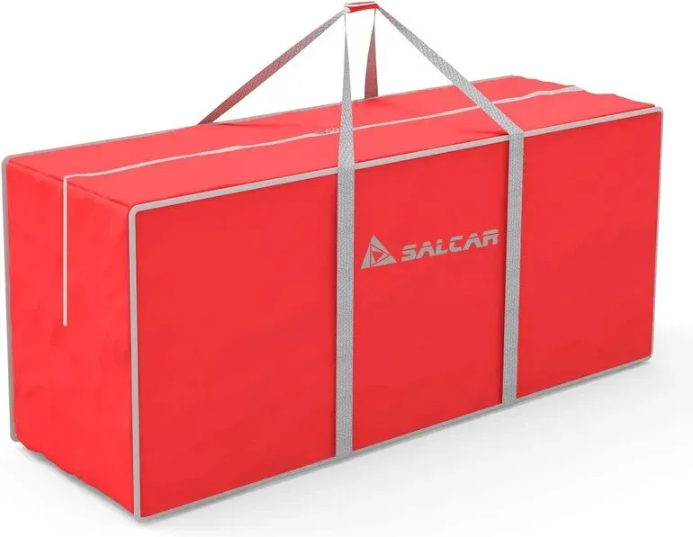 SALCAR Große, reißfeste und wasserdichte Reisetasche, 130cm, faltbar, für Bettwäsche und Kleider, Rot