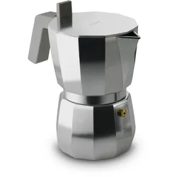 Alessi Espressokocher Moka 300 ml Aluminium Silber 18 cm