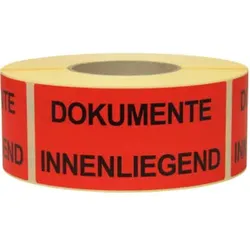 TransPak Hinweis Etiketten Dok. Innenliegend 1.000 Stk/Rolle