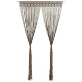 vidaXL Makramee Vorhang Taupe 140x240 cm Baumwolle