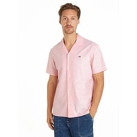 Tommy Jeans Kurzarmhemd TJM LINEN BLEND CAMP SHIRT EXT rosa M