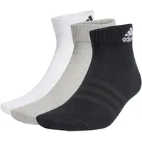 Adidas Thin and Light Ankle Socken 3 Paar Medium Grey Heather / White / Black 40-42