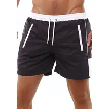 Reslad Badeshorts RS-5015 Schwarz/Weiß XXL