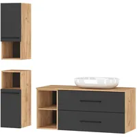 Planetmöbel Badmöbel Set LUX 120 cm mit Aufsatzwaschbecken und