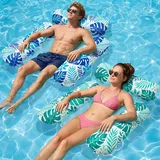 Luftmatratze Pool 4 in 1 Wasserhängematte 2 Stück Zubehör für Erwachsene Spaß