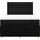 vidaXL Boxspringbett mit Matratze Schwarz 140x200 cm Stoff
