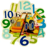 Hess Spielzeug Hess Holzspielzeug Wanduhr Baustelle, in Bunt - Gr.: onesize