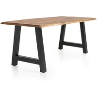 SalesFever Esstisch Akazie Massiv Natur Baumkante 3,5 cm stark