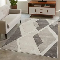 Teppich CARPET CITY "BONITO7167", braun, B:140cm H:11mm L:200cm, Obermaterial: 100% Polypropylen, Teppiche, Flachflor, Hochtief-Muster/ 3D-Effekt, Geo-Muster, für Wohnzimmer