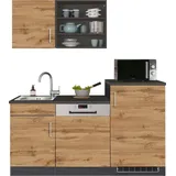 kochstation Küche »KS-Mali«, Breite 170 cm, mit E-Geräten, grau
