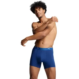 Puma Sport Baumwoll-Boxershorts Blau / Weiß L 2er Pack