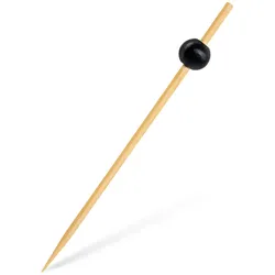 VEPATIM 400 Fingerfood-Spieß - schwarze Perle 120 mm stabil und splitterfrei